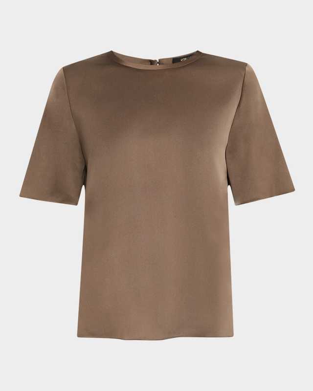 Maryl Crewneck Silk Blous